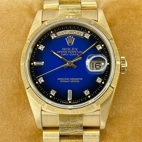 rolex - oyster perpetual day-date blue vignette dial|rolex oyster perpetual blue price.